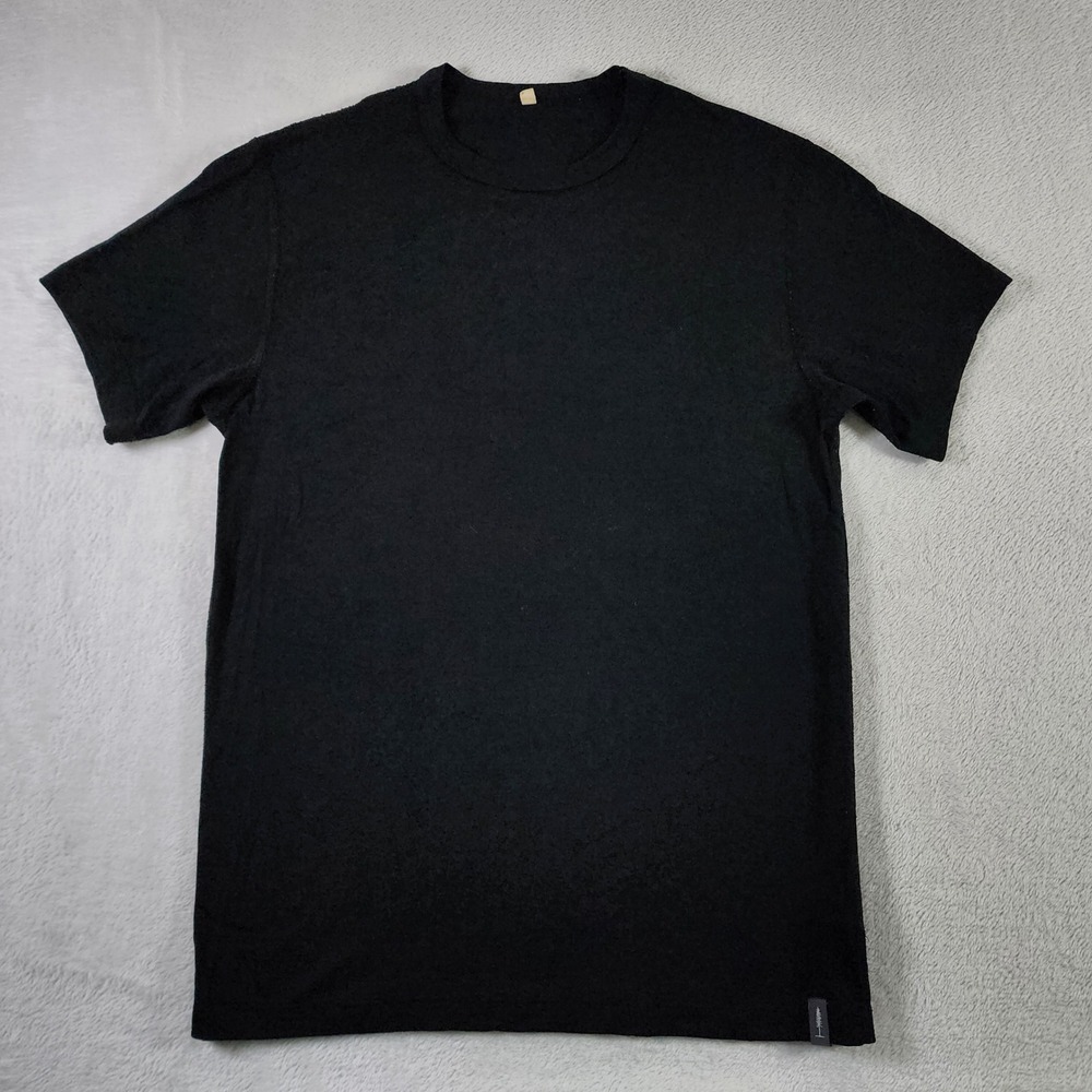 Ecologyst‎ 100% Merino Wool T-Shirt Mens XS Black Base Layer Gorpcore Natural
